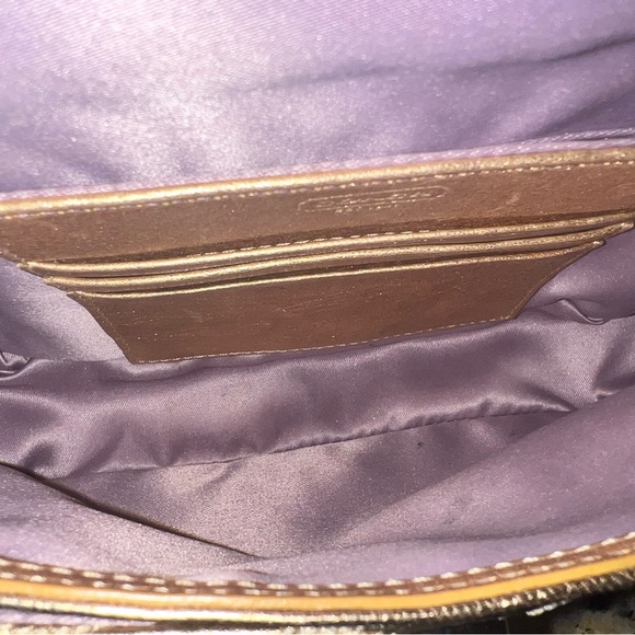 COACH Gold Metallic Leather Madison Chain Mini Shoulder Bag - Picture 11 of 11